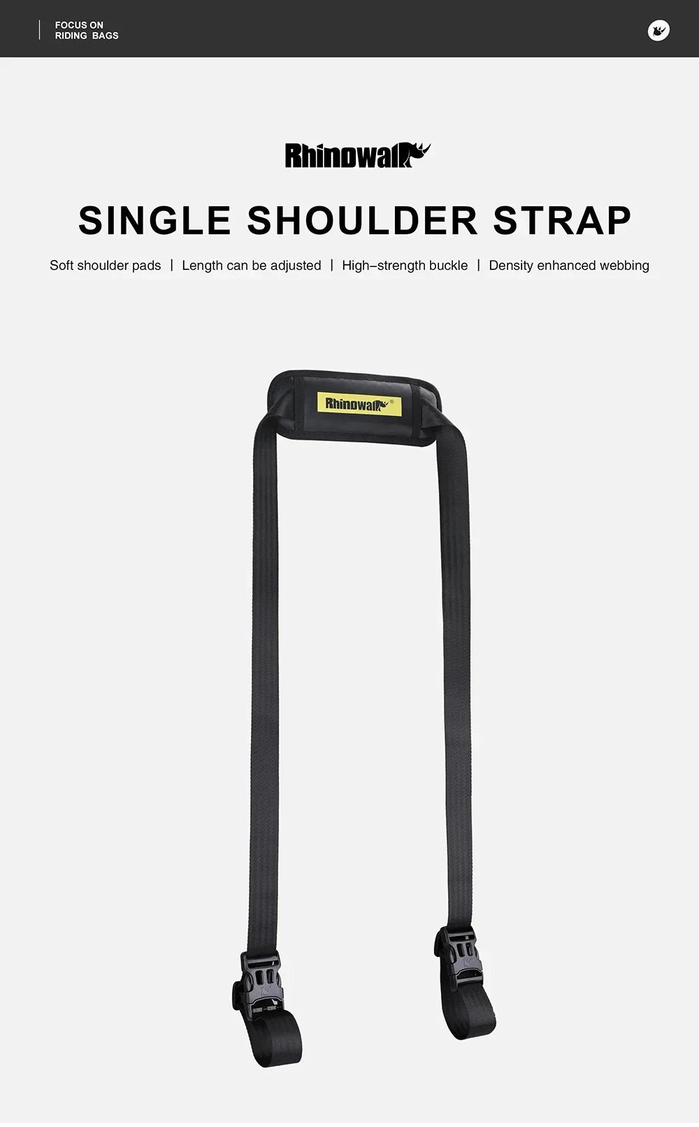 Rhinowalk Adjustable Scooter Riders Single Straps Portable Hand Carrying Shoulder Strap for Scooter Folding E-bike Skateboard