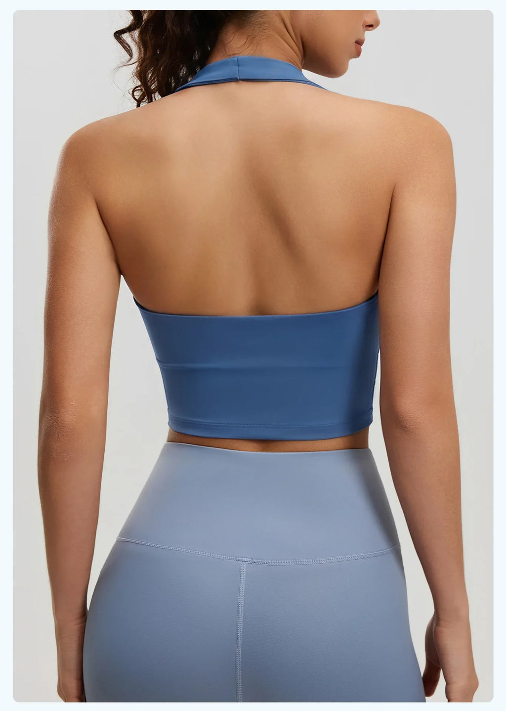 2026 NEW Women's High Elastic Breathable Yoga Vest Neck Back Sports Underwear Double-Sided Brocade with Detachable Chest Pad