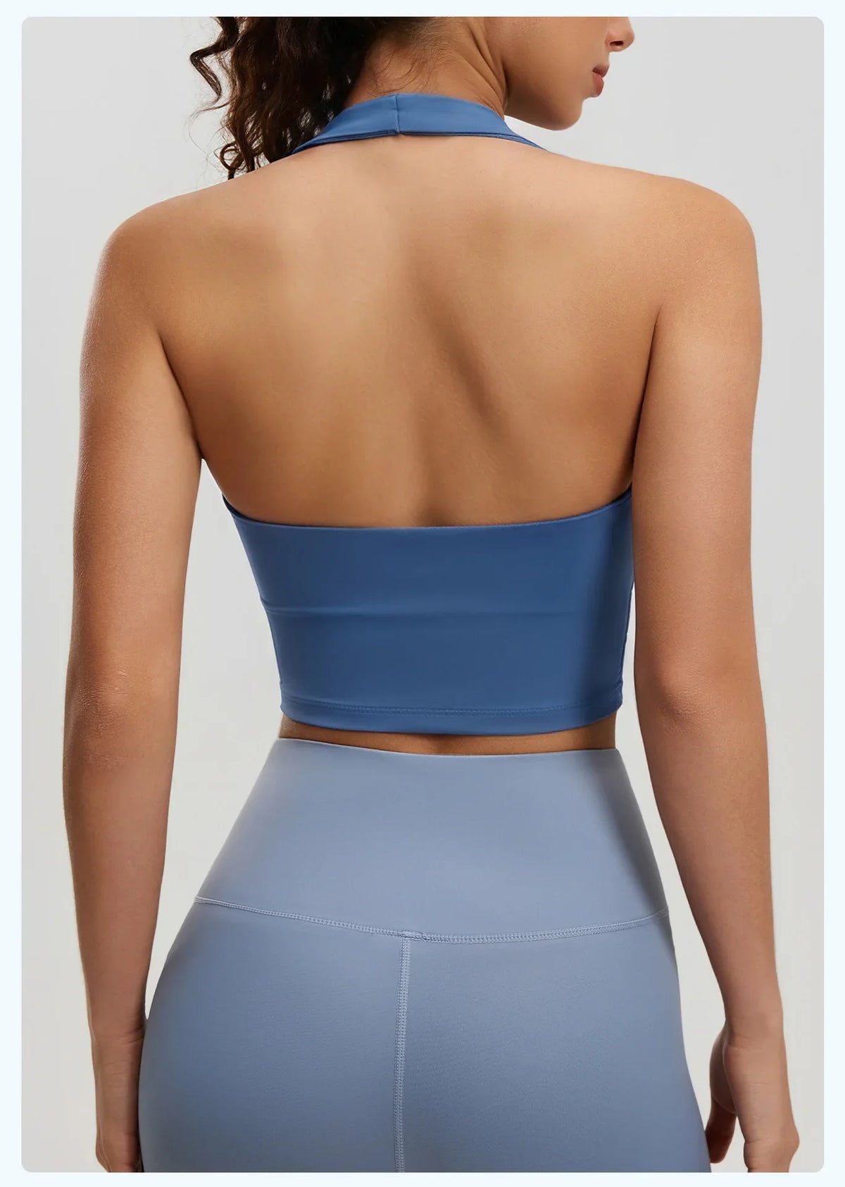 2026 NEW Women's High Elastic Breathable Yoga Vest Neck Back Sports Underwear Double-Sided Brocade with Detachable Chest Pad