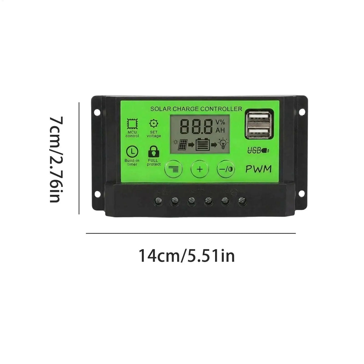 Solar Panel Charge Controller 12V/24V 30A LCD Display Regulator Solar Power Controller For RV Camper Trailer Van Truck Car Home