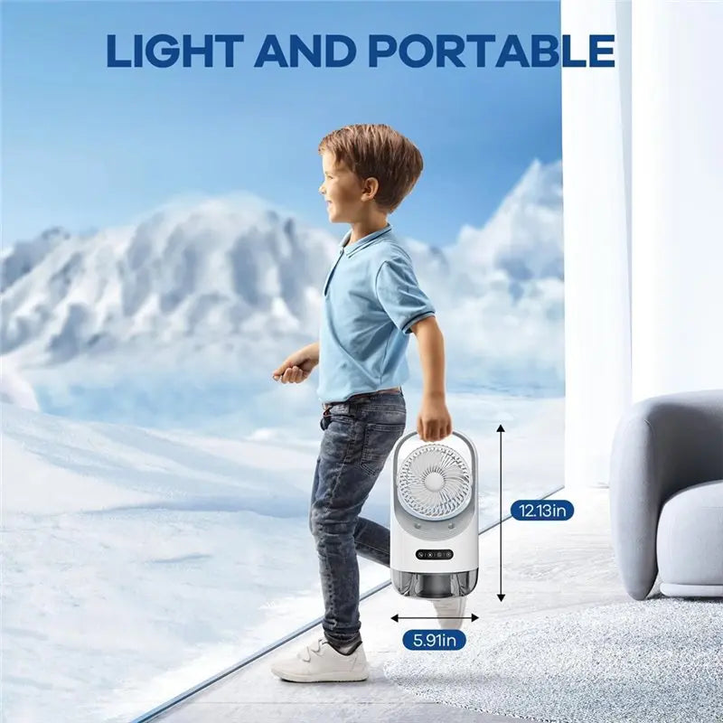 【EXCLUSIVE】Portable Air Conditioners, 3In1 Personal Air Conditioner,USB Mini Air Cooler With 400ML Water Tank For Bedroom, Offic