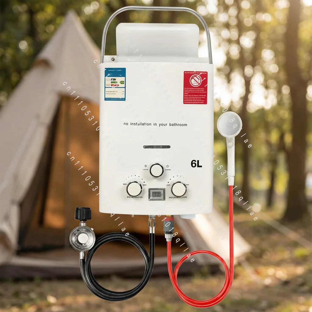 New Portable Gas Water Heater for RV Outdoor Camping Handheld Instant Hot Water Device