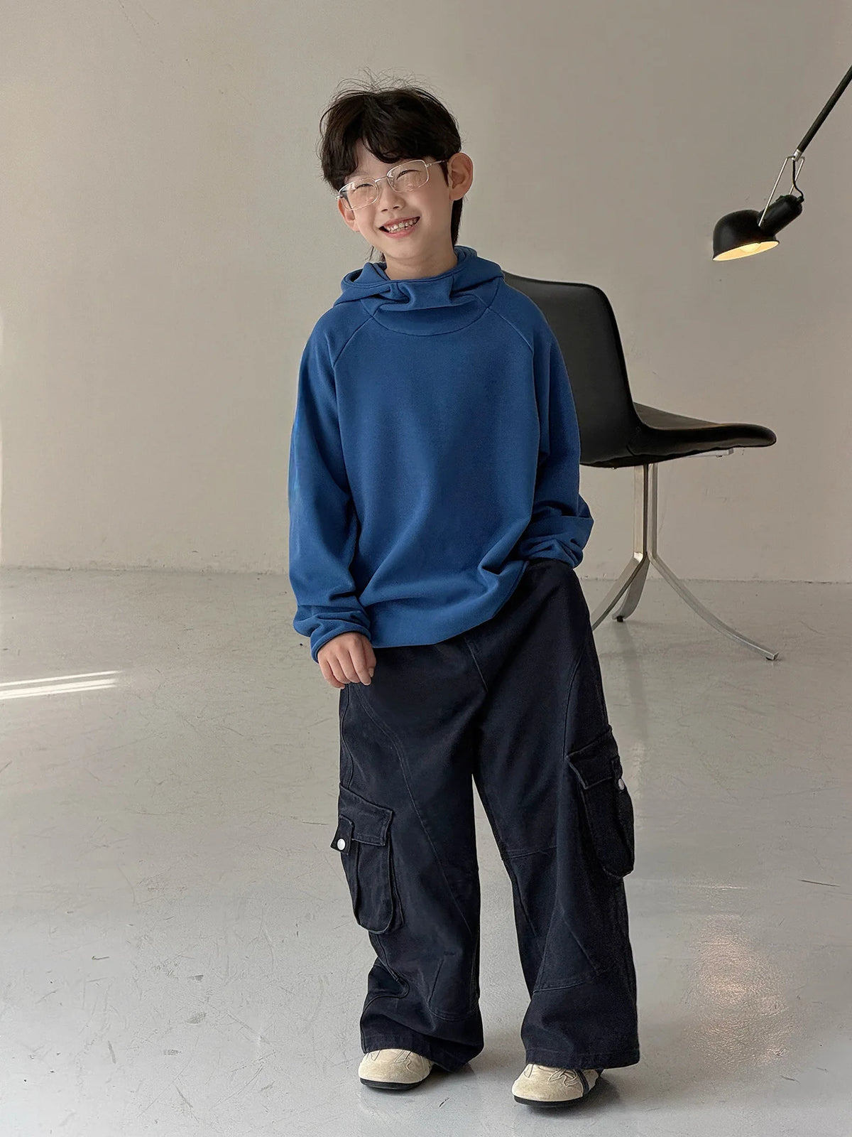 Children Clothing Kids Fashion Casual Warm Versatile Hoodie 2026 Autumn New Boys Korean Style Solid Color Simple Pullover