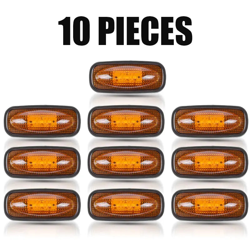 3led Truck Side Marker Light Adhesive Tape Turn Signal Lamp Rear Light Warning Stop Lamp Car Truck Trailer Tractor Lorry 12V 24V