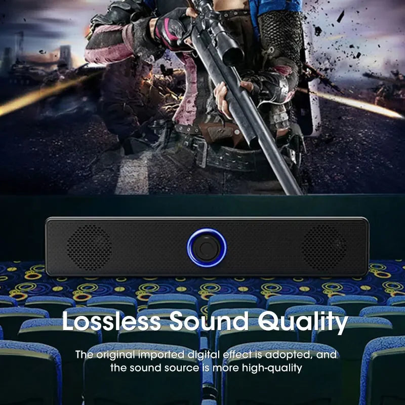 New 350T Soundbar TV Portable Bluetooth-compatible Speaker Sound Bar Wireless Column Home Theater Sound System RCA AUX for TV PC