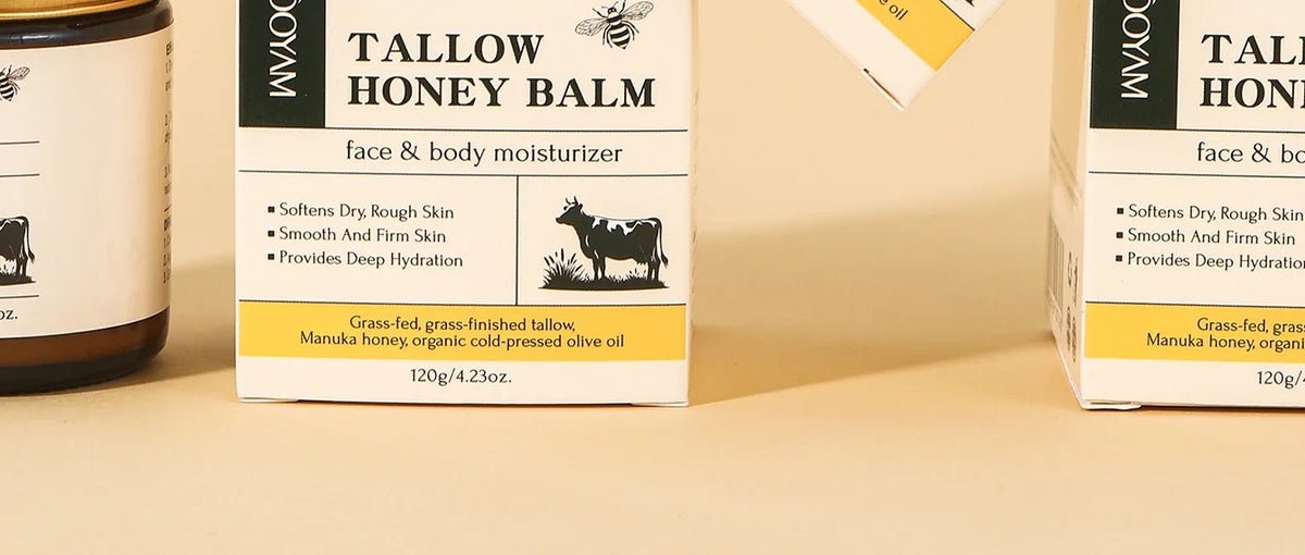 120g Beef Tallow Paste Deeply Moisturizer Brightening Wrinkle Remover Grass Fed Tallow Wild Honey Face Body Cream Skin Car