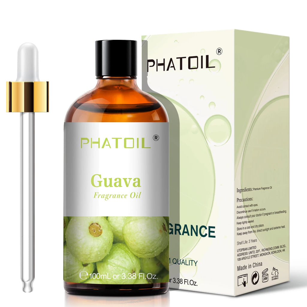 PHATOIL 100ml Fruit Series Fragrance Oils with Glass Dropper Coconut & Vanilla Strawberry Mango Cherry Aroma Oil For Diffuser