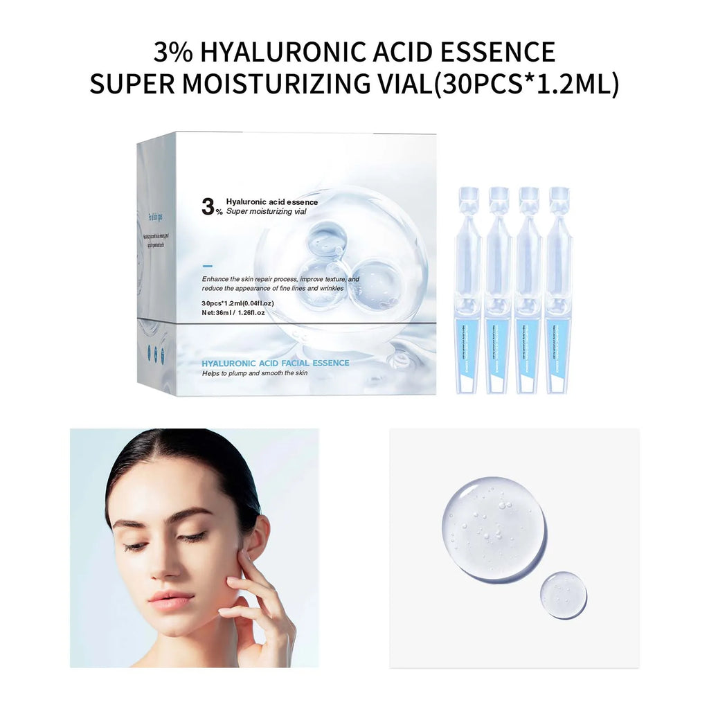 Hyaluronic Acid Liquid Serum Facial Moisturizing Lifting Glow Up Facial Essence Quick Absorption Dermapen Serum Skin Care