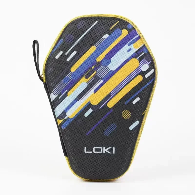 LOKI-Anti-drop Table Tennis Racket Bag Pouch, Smooth Zipper, Chinese Style, Tiger Pattern Cover Storage