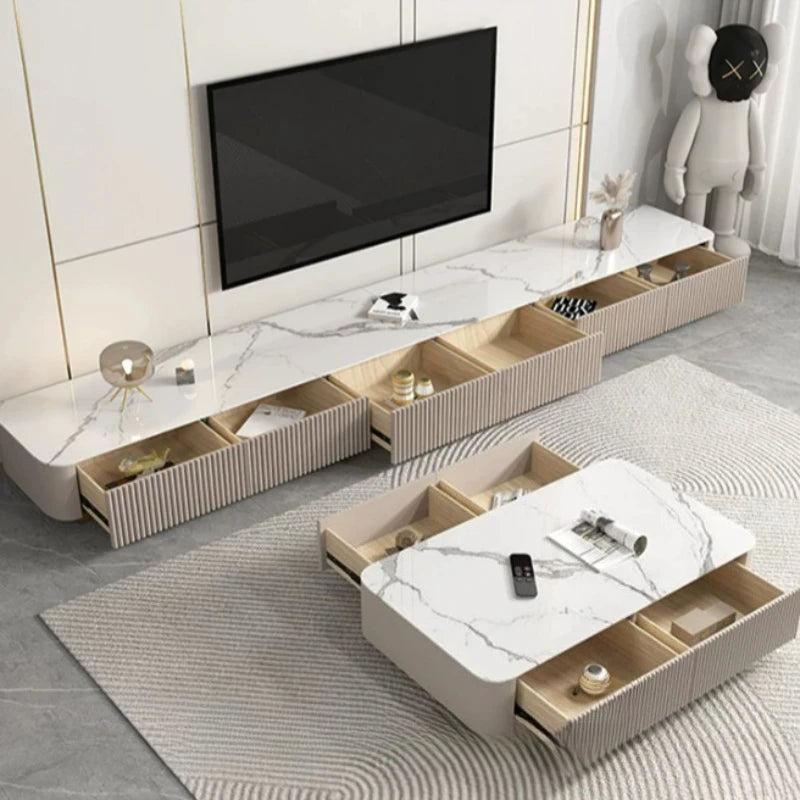 Modern Storage Tv Stand Living Room Mural Universal Media Wall Tv Stand Luxury Smart Muebles Para Salas Home Furniture