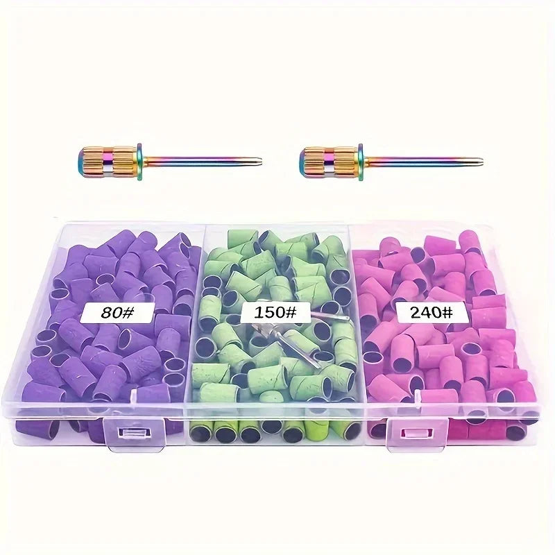 Nail drill kit, including core shaft and polishing belt set, suitable for removing nail polish, making fake nails and polishing