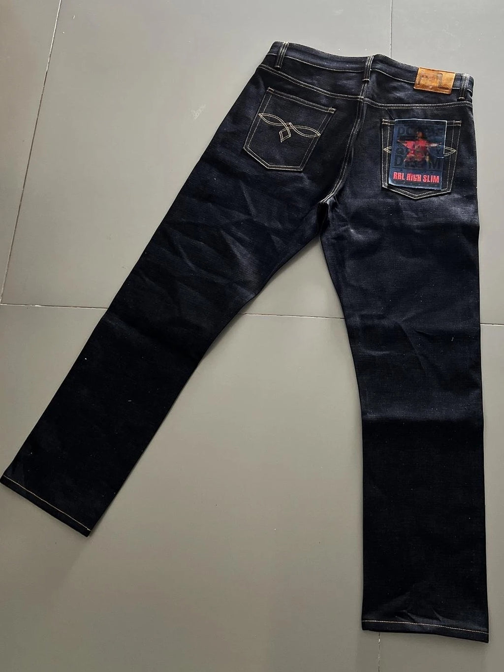 DOUBEL American Retro Ameika Vintage  Material 168 Oz Heavy Ear Denim Jeans Low Waist Zipper Cotton Straight Leg Spring