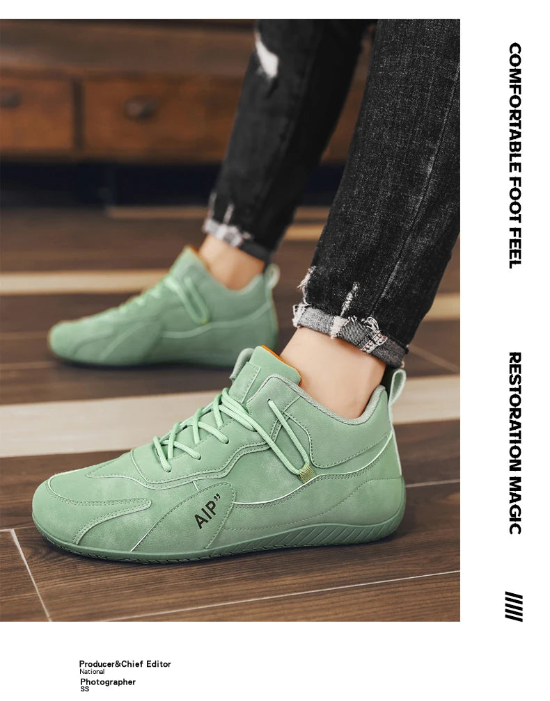 Casual Sport Shoes for Men Retro Leather Surface Soft Bottom Versatile Leisure Board Shoes Autumn Trend Brand Agan Men's Foot...