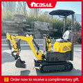 OKW08 Small Garden Excavator 1300mm Digging Depth for Family Fence Foundation Work