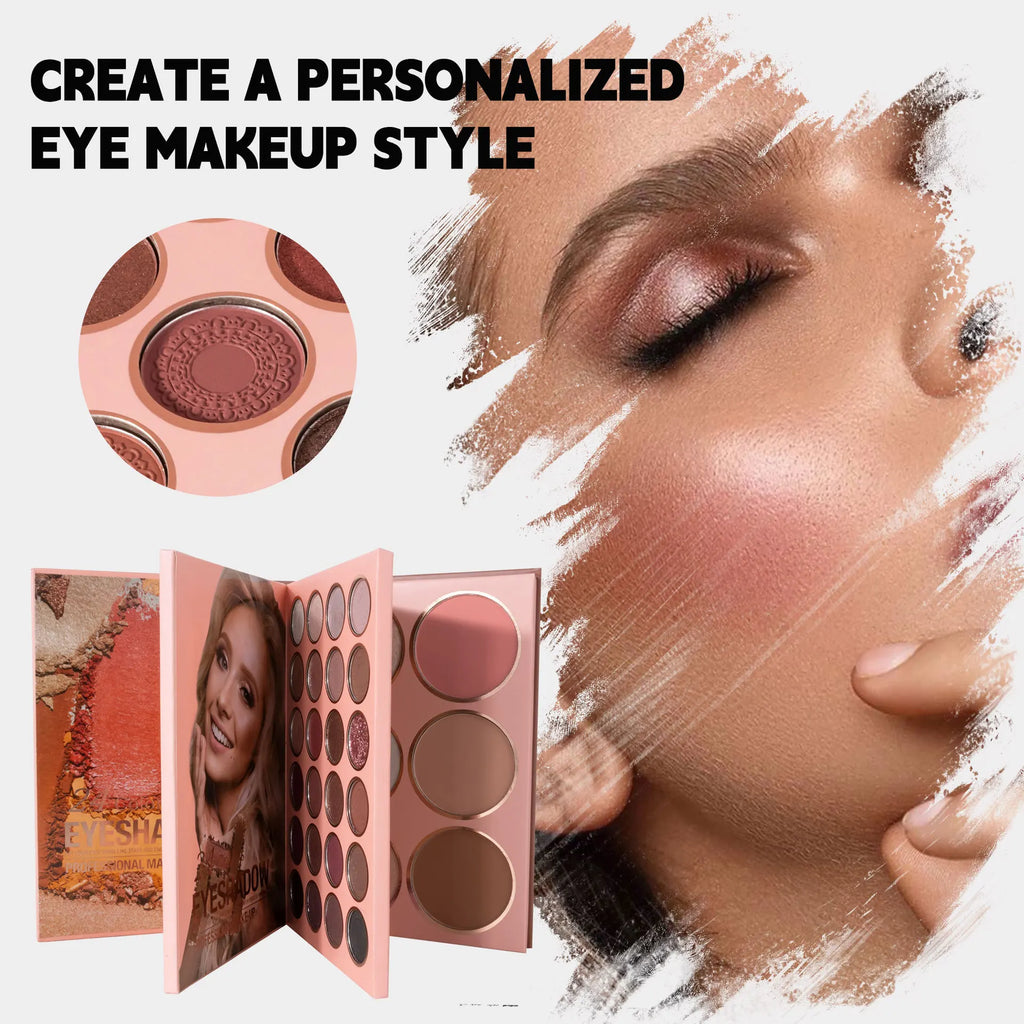 54-color Professional Makeup Palette Book Cosmetics Palette Matte Pearlescent Blush Highlight Contouring All-in-one Cosmetics