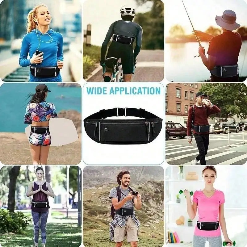 Waterproof Sports Waist Bag for Invisible Close Fitting Running Belt Anti Theft Lightweight Fitness Jogging Outdoor Travel