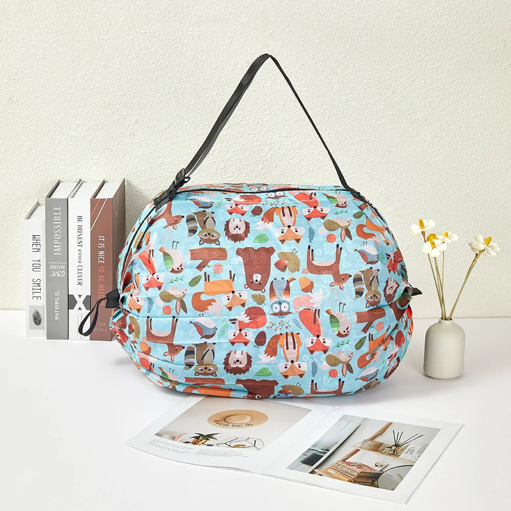 Portable Shopping Bag Large Capacity Foldable Storage Shoulder Bag Travel Handbags With Handle Outdoor EDC Camp Beach Bag