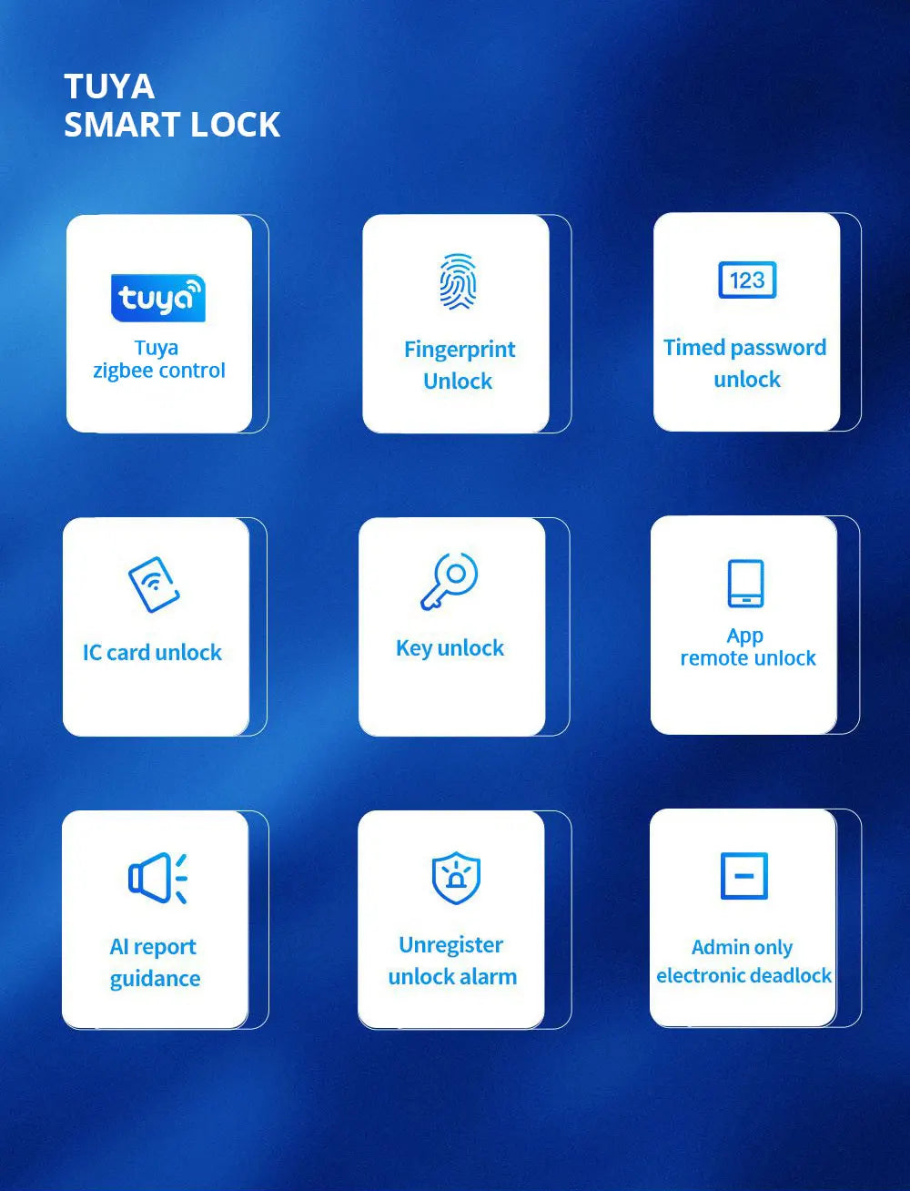 Zemismart Zigbee Fingerprint Door Lock Work with Tuya IC Card Key Password App Unlock with Doorbell Security Mechanical Lock