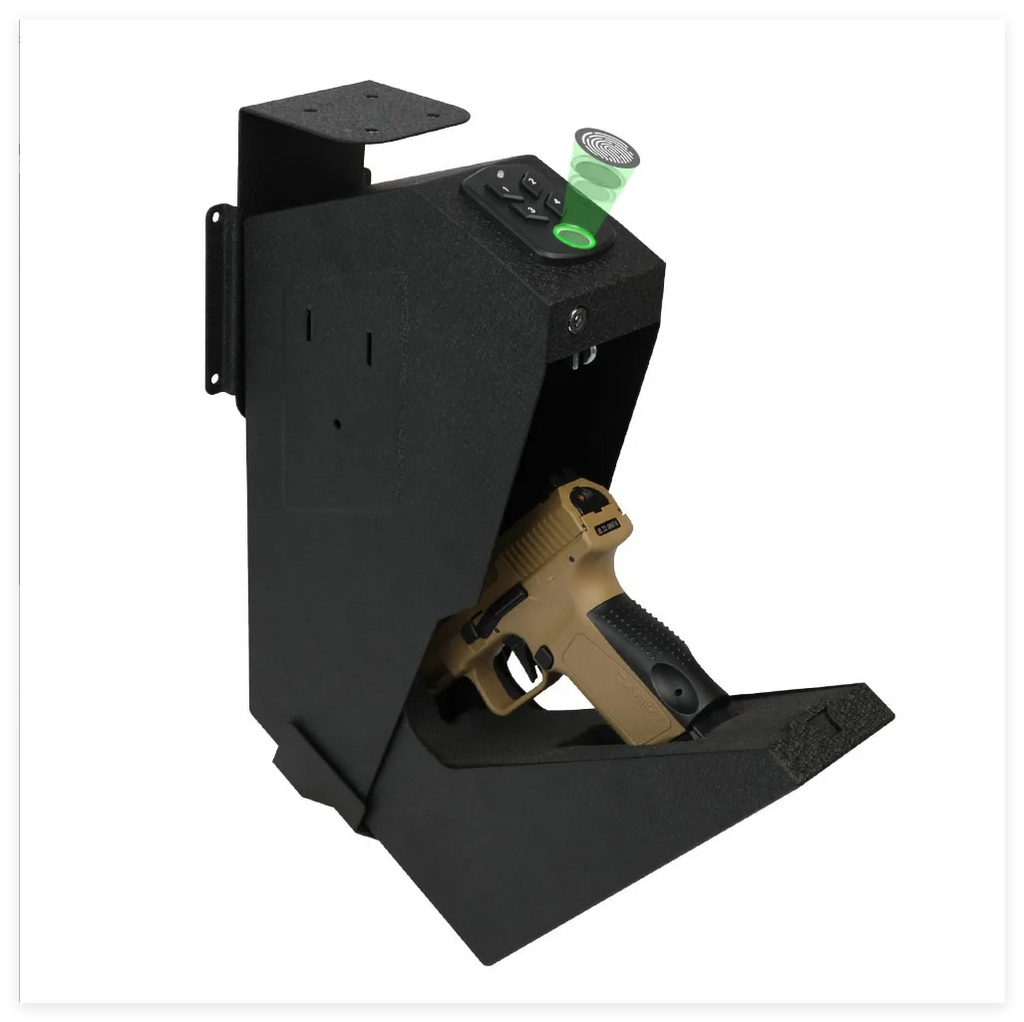 OS519FC 2-in-1 fingerprint password pistol safe European and American wall mounted pistol Box