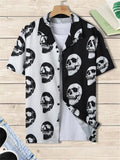 Men's Abstract Art Cuba Collar Shirts Hawaiian Loose Breathable Beach Wear Men's Outdoor Street Fashion Shirt Summer Men's Top