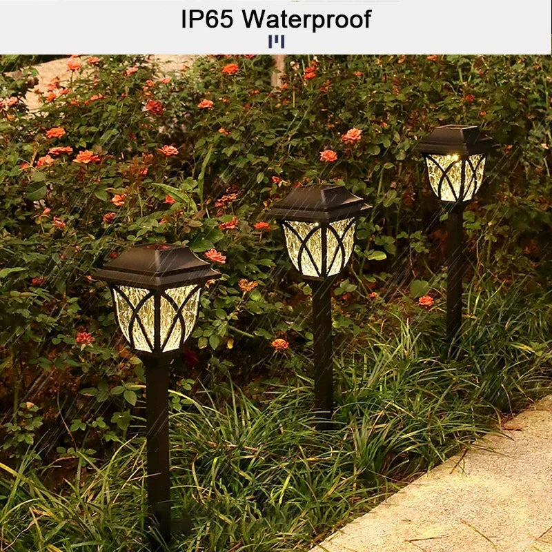Outdoor Solar Lights Garden Lights Solar Powered Lamp Lantern Waterproof Landscape Lighting Pathway Yard Lawn Garden Decoration