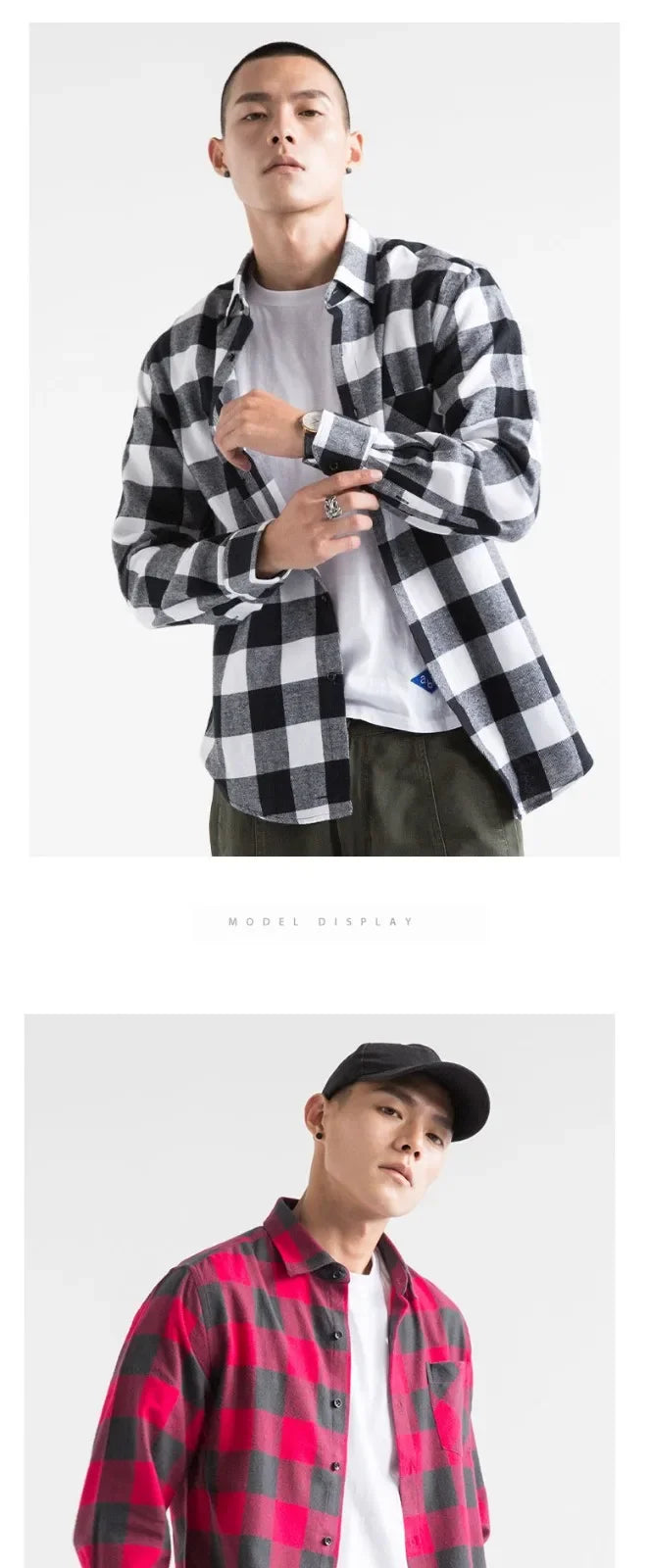 2026 100% Cotton New Male Casual Long Sleeve Warm Man Clothes Flannel Plaid Shirt Men Plus Size 3XL 4XL
