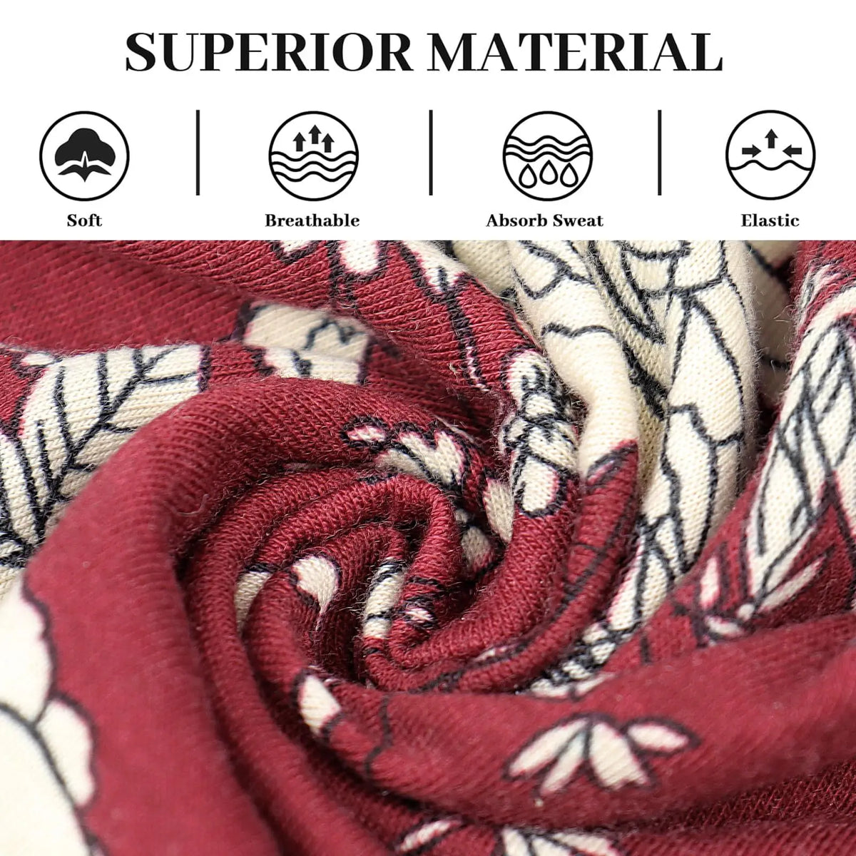 Boho Headbands for Women Cotton Wide Head Bands Stretch Hairband Non Slip Workout Yoga Running Turban Headwrap Hair Accessories