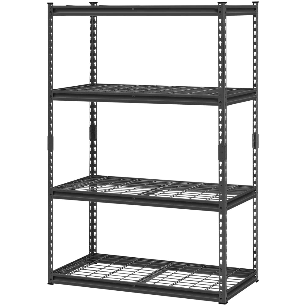 Heavy Duty Adjustable 4 Tier Storage Shelves 2400 lbs Load Capacity Storage Rack Living Room Display Shelf Multipurpose Display Rack for Garage Warehouse Basement Home