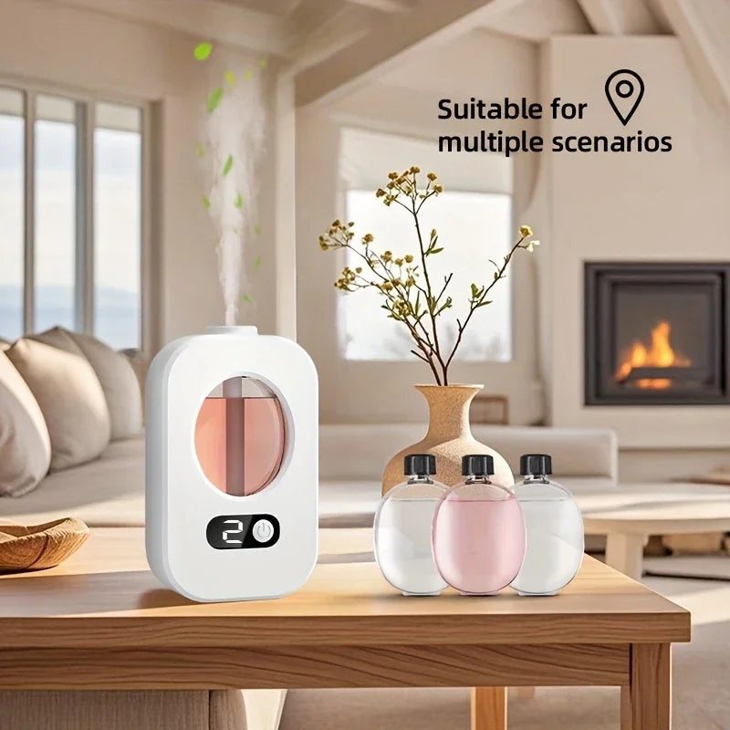 Rechargeable Timer-Controlled Aromatherapy Diffuser Multi-Fragrance Essential Oil Combo Air Freshener Odour Eliminator