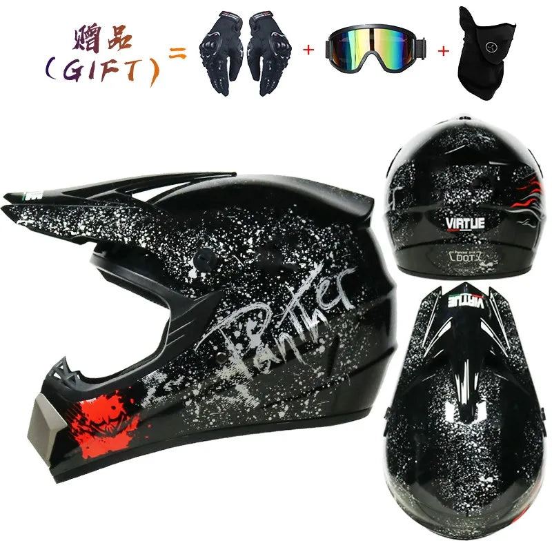 Send 3 pieces  motorcycle helmet children off-road helmet bike downhill AM DH cross helmet capacete motocross casco capacitance