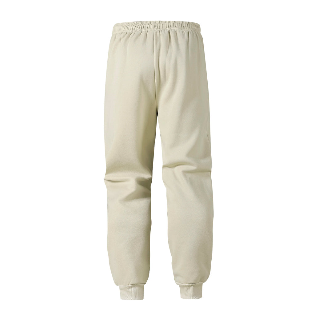 Men's Casual Pants Autumn Winter Fleece Sweatpants Men Running Jogger Sports Gym Trousers Fashion Solid Color Workout Long Pants