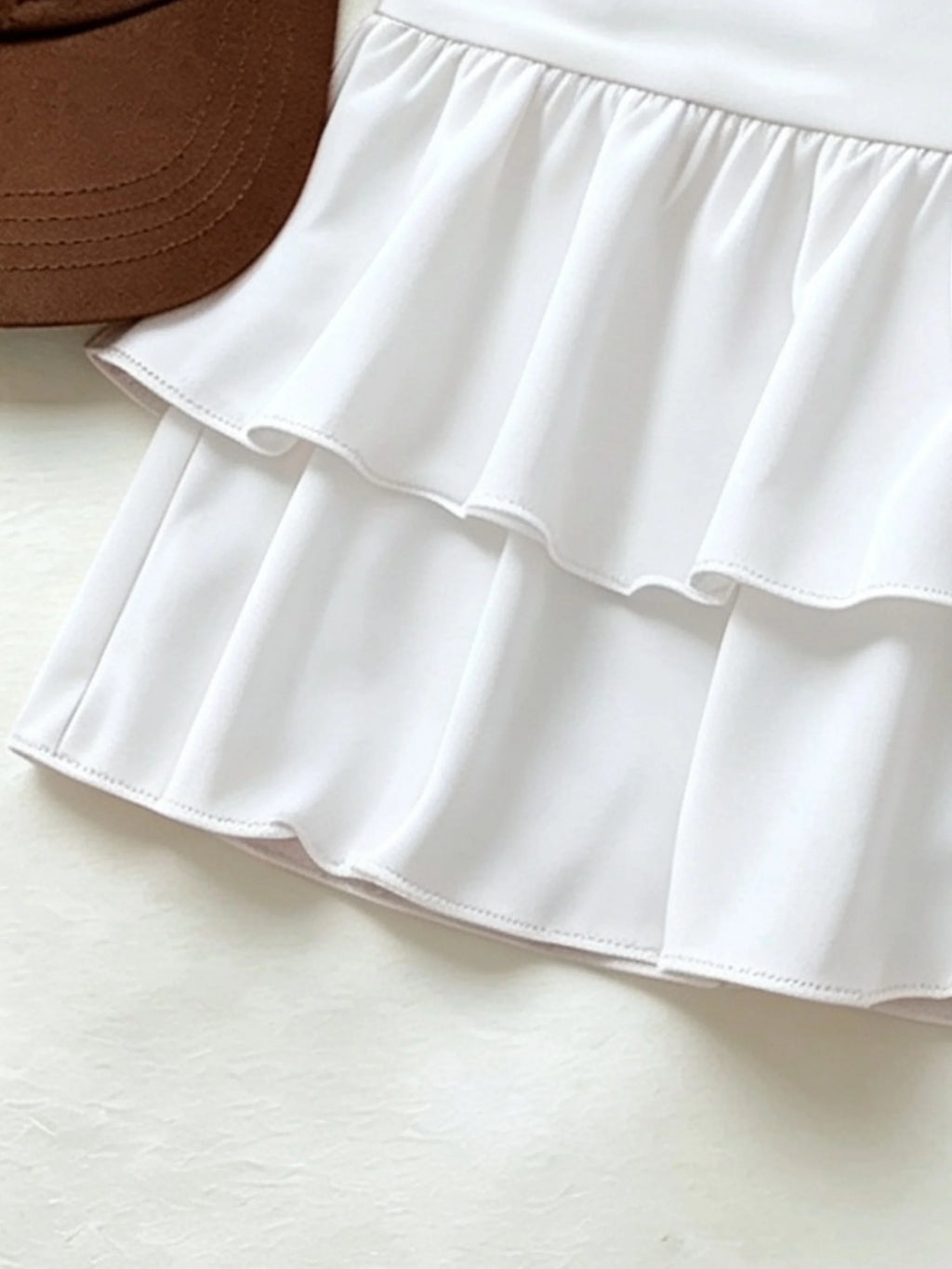 Women High Waist Ruffle Layered Mini Skirt Double Layer Tiered Short Skirt Y2K Sexy Sweet Casual Vacation Party Basic Skirt