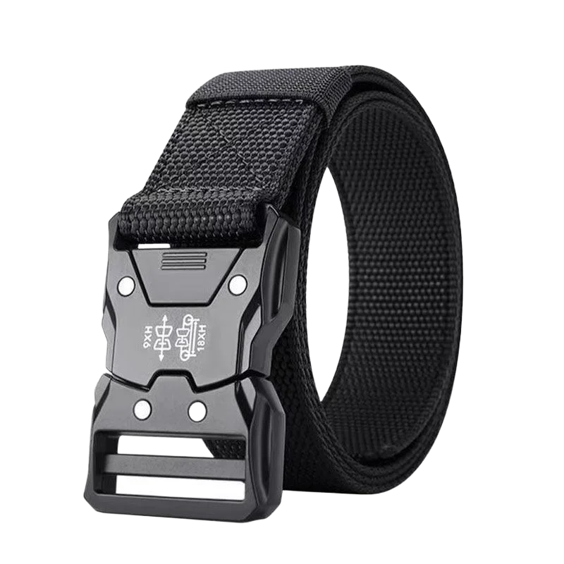 Men's Tactical Belt Versatile Durable Nylon Canvas Belt Outdoor Hunting Automatic Buckle Military Training Pants Belt for Men