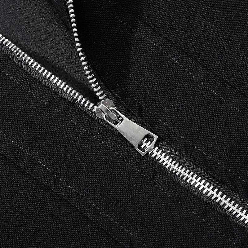 Men Jacket 100% Cotton Coats Safari Autumn Oversize 6XL 7XL 8XL Plus Size Camping Street Casual Business Work Zipper Softshell