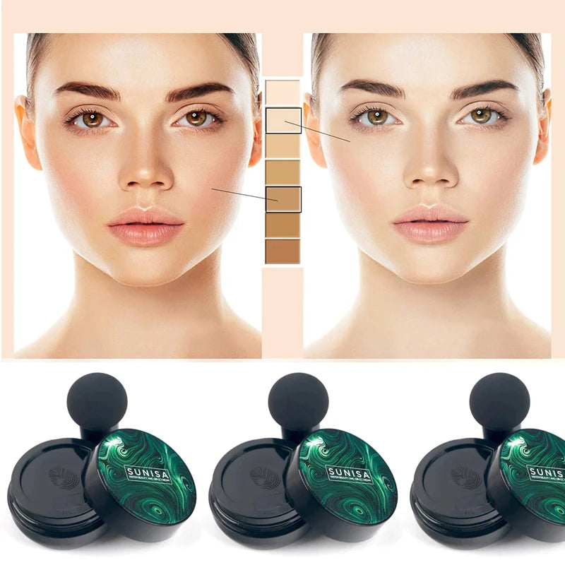 Sunisa Magic Mushroom Head Air Cushion CC Cream Waterproof Brighten Concealer Foundation Hydrating Makeup Base Skin Care Women