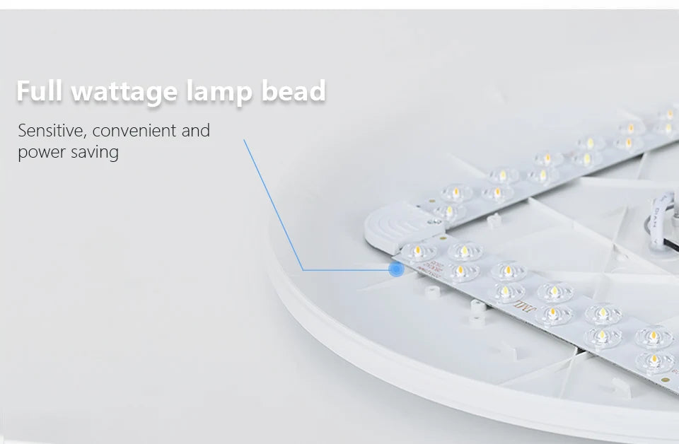 MARPOU Smart Ceiling Lamp LED Lamp for Bedroom Large Ceiling Lamps LED Lights with Remote Control Dimmable LED Lights for Room