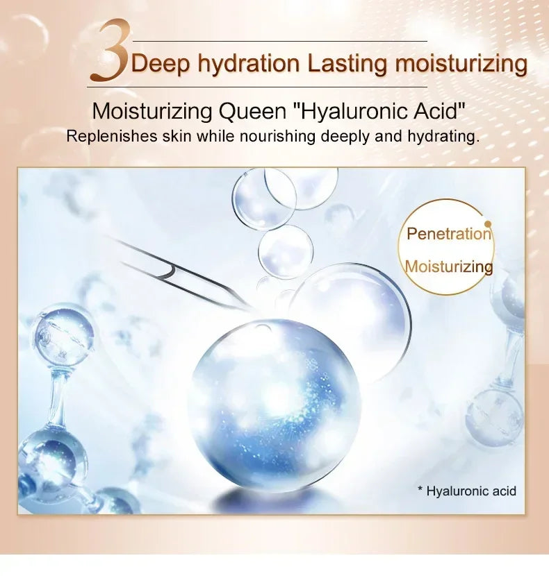 Fonce Korea Anti Aging Wrinkle Remover Face Cream Dry Skin Hydrating Facial Lifting Firming Day Night Cream Peptide Serum 50g