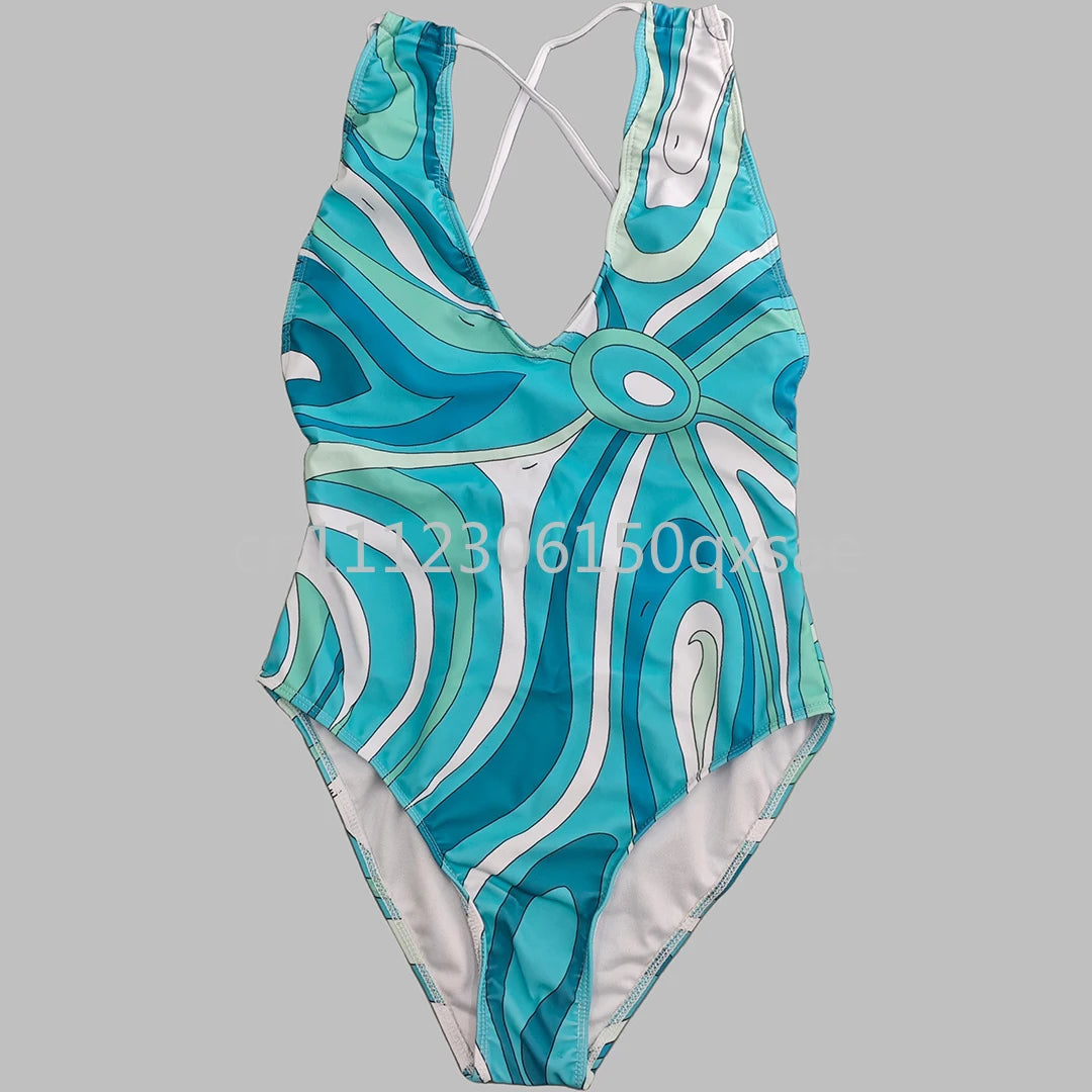 2026 Fashion Design Women's Brown Dresses with Letter Signature Logo Classic Brand Lady Skirts Beachwear Swimwear