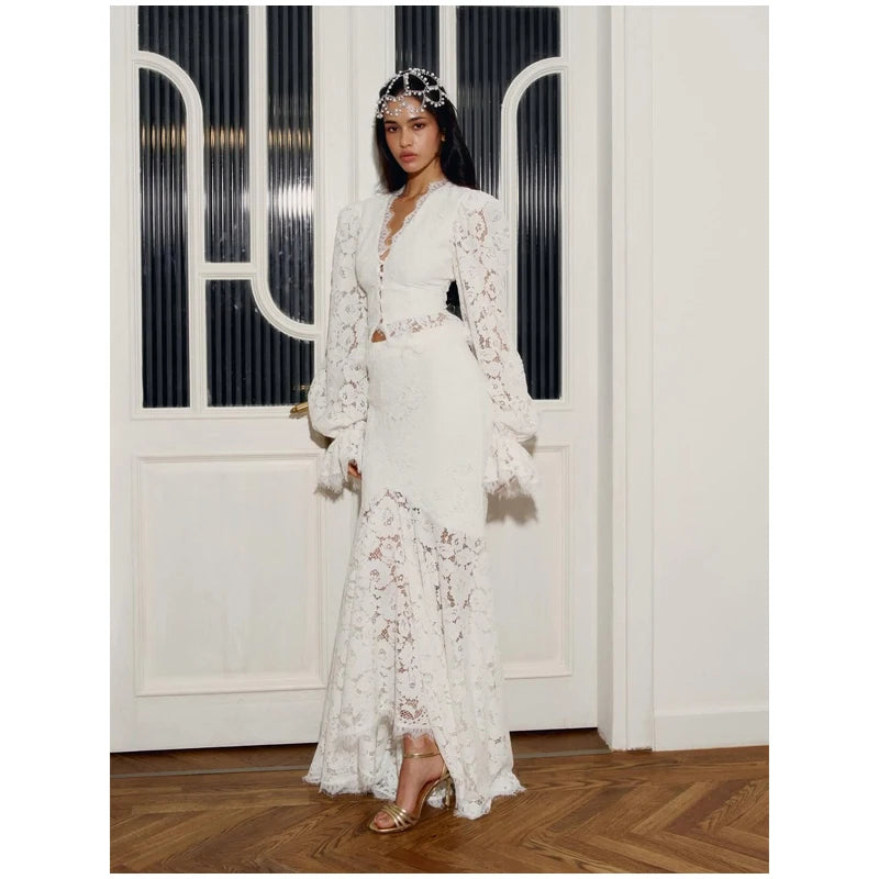 Women White Lace Trim Corset Mini Dress Sexy Sweetheart Neck Spaghetti Strap Slit Hem 2026 Summer Leisure Nightclub Party Wear