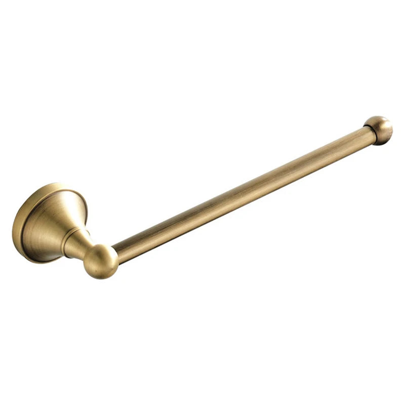 Antique brass plated wall-mounted towel rack bathroom hardware pendant set paper towel holder coat hook toilet brush ELA68A