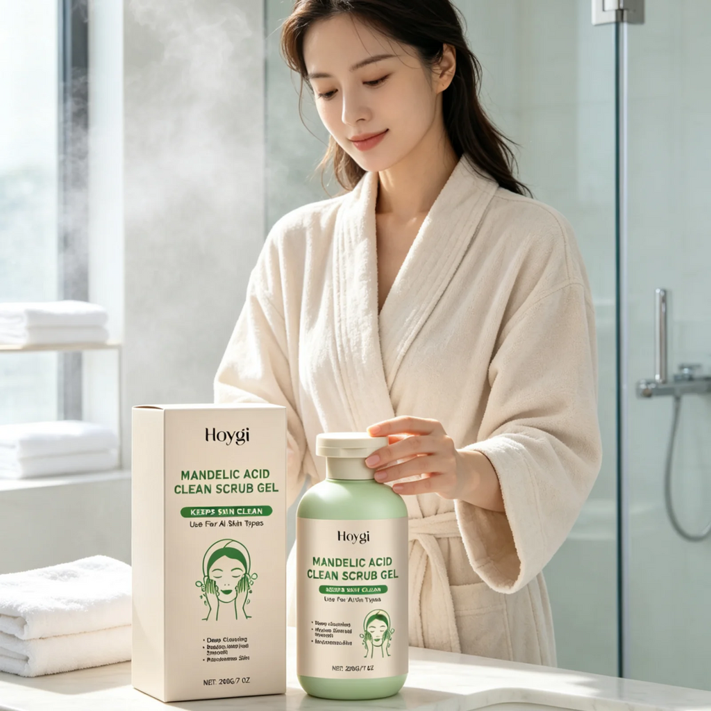 Hoygi Mandelic Acid Clean Scrub Gel Deep Cleansing Purifying Pores Remove Impurities Keep Skin Fresh Exfoliating Scrub Gel 200g