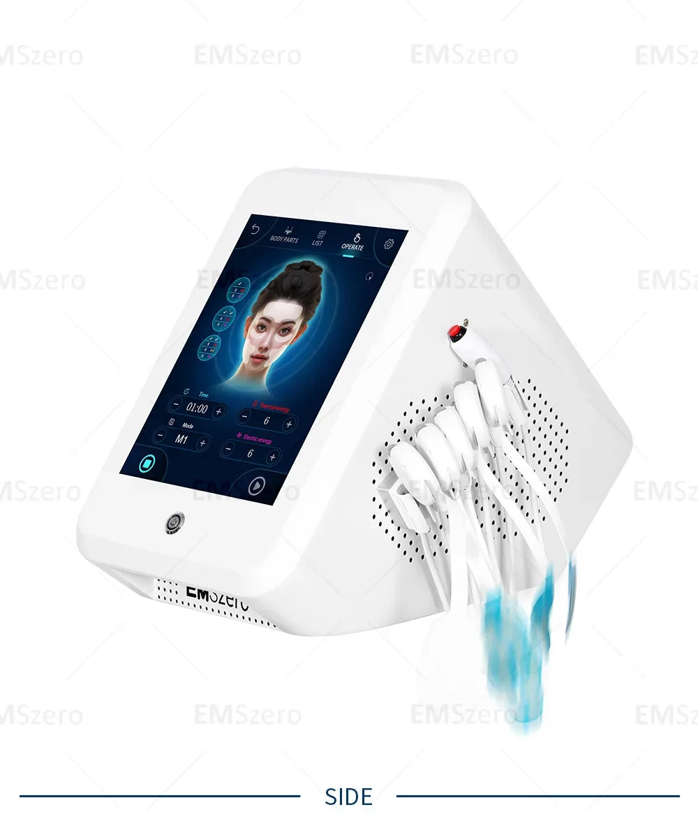 NEW Ems RF Facial Electrostimulation Face Lifting Machine 6 Handles Sculpt Face Pads Massager Device Anti Aging Wrinkles Removal