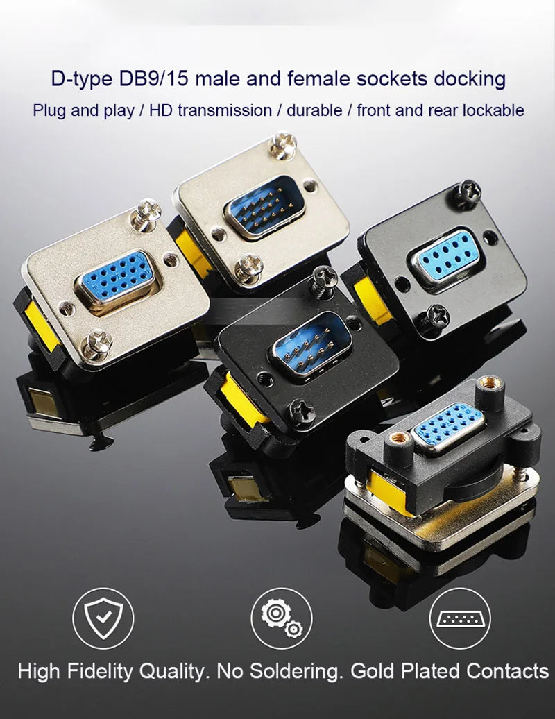 D-type Multifunctional Data Module 86 Panel audio video socket XLR VGA BNC RJ45 RJ11 Jack 3.5/6.35 RCA USB3.0 TypeC Connector