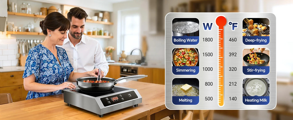 14" 3500W Commercial Induction Burner, Portable Countertop