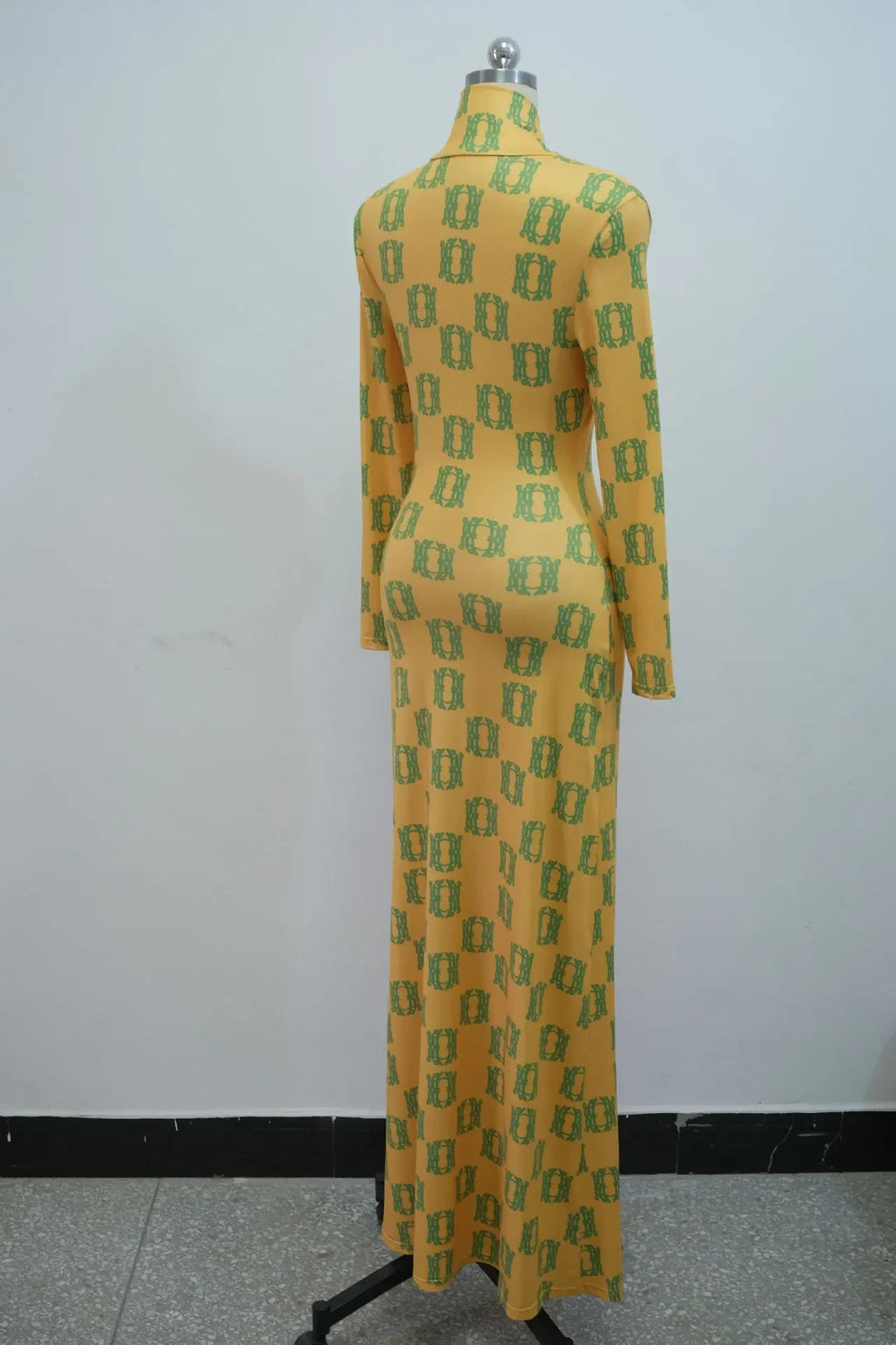 Fashionable Long Sleeve Slim Fit Print Wrap Bodycon Dress Spring Summer New Arrival Women's Clothing Cross-Border Style