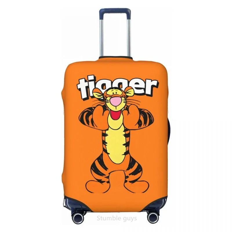 Universal Elastic Suitcase Cover Tiggers Print For 18-32 Inch Luggage Dustproof Anti-Scratch Washable Travel Essential Accessory