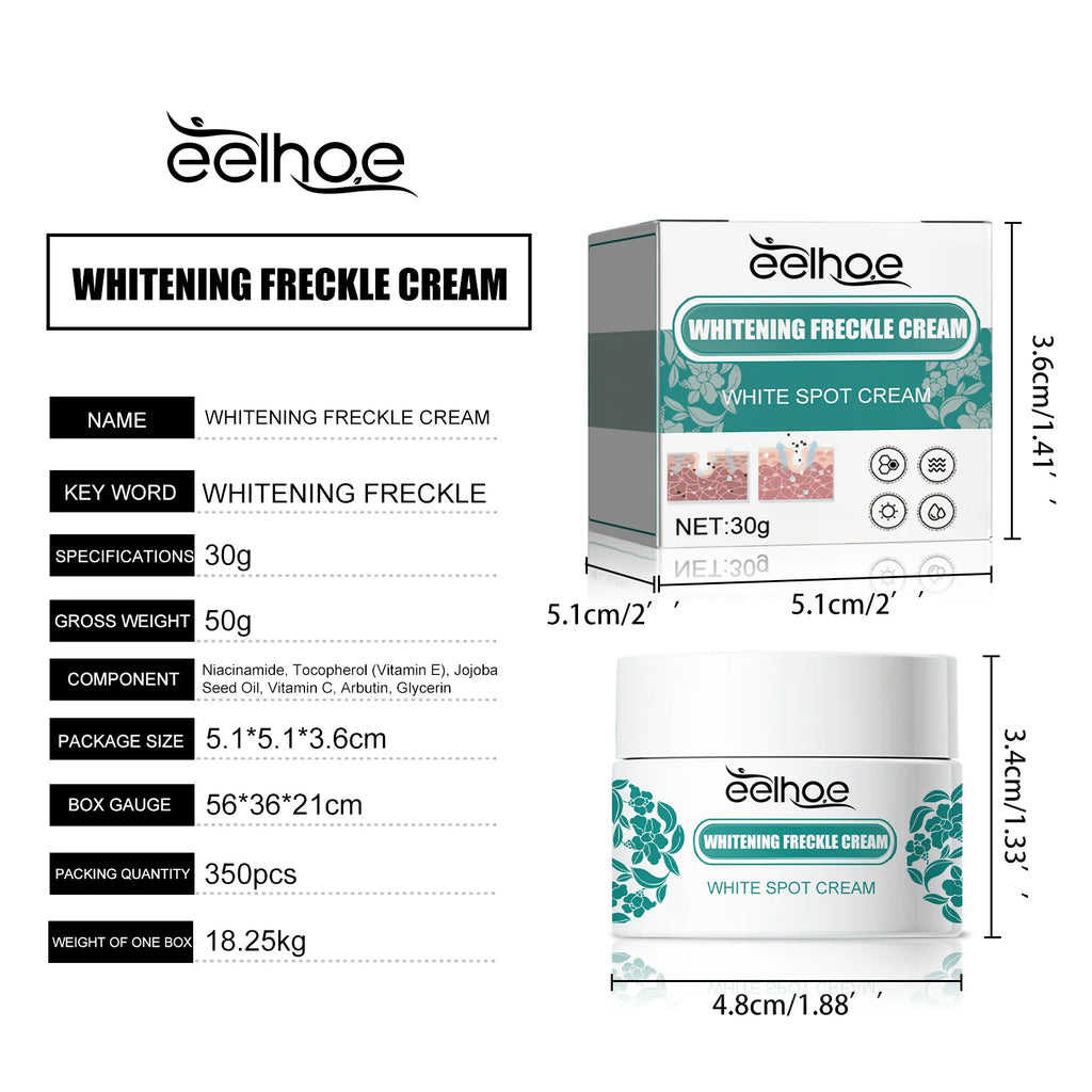 EELHOE Niacinamide Cream Chloasma Melanin Removal Melasma Lightener Smooth Skin Brightening Vitamin C Arbutin Freckle Cream 30g
