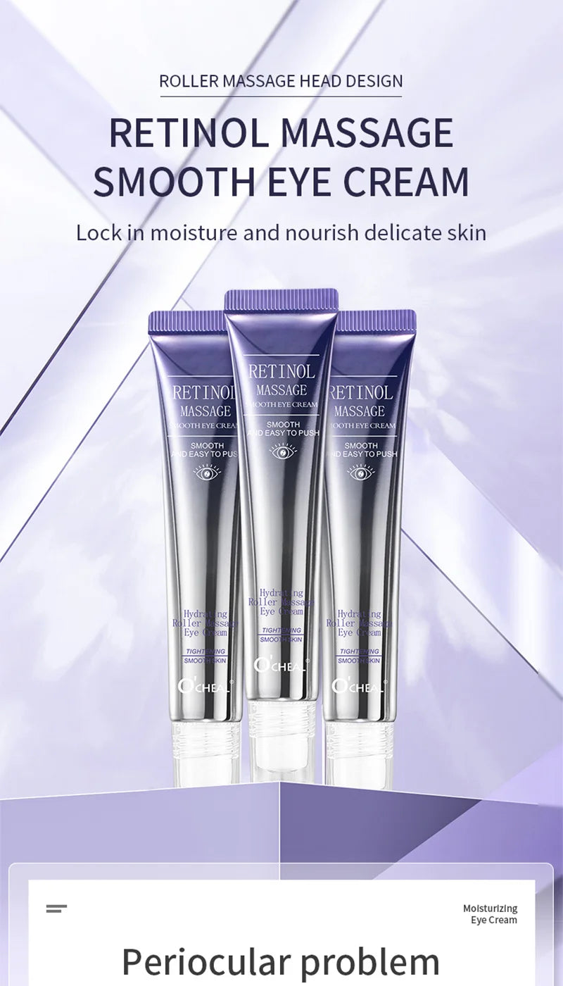 Ocheal Rolling Ball Eye Cream, Rolling Ball Massage Eye Cream, Moisturizing and Nourishing Eye Essence, Reduces Eye Wrinkles and Bags, Suitable for Both Men and Women, a Must-Have for Autumn and Winter.