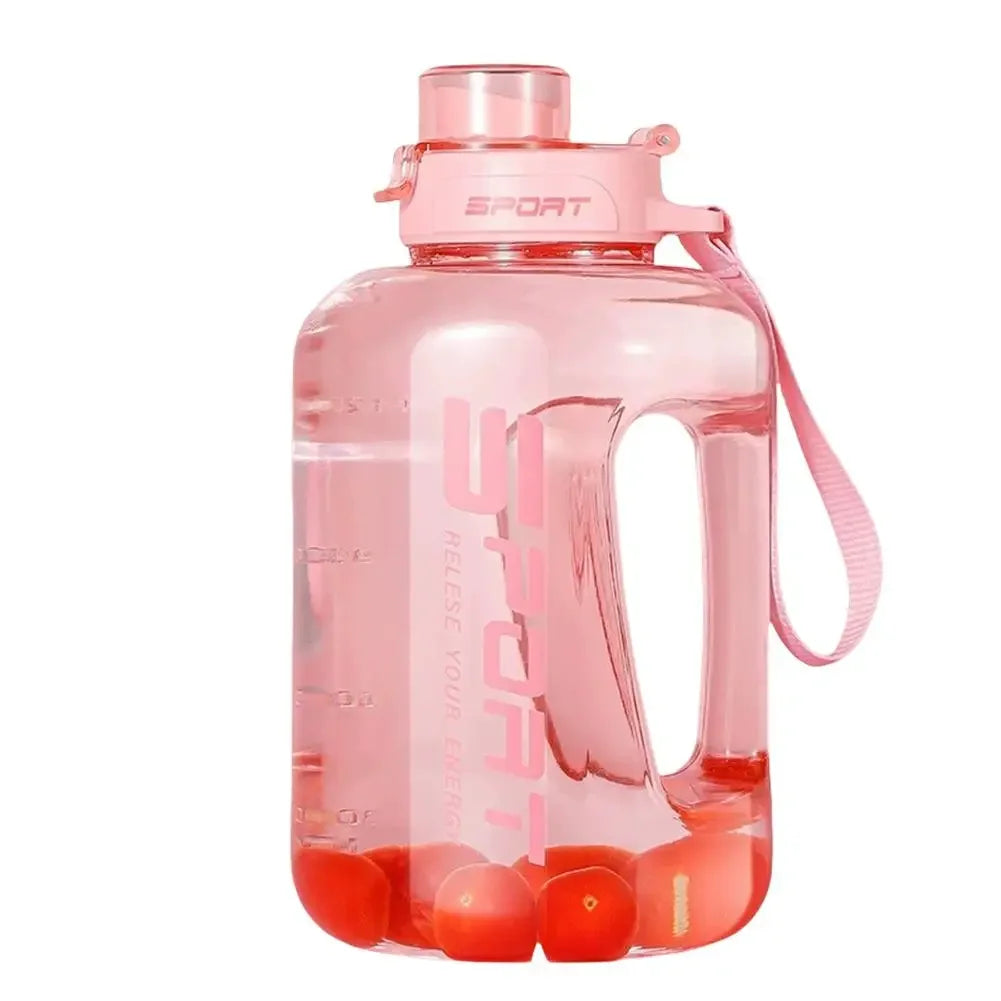 2.5l Large Capacity Sports Water Bottle Big Belly Cup Bucket Space Portable New Student Sports Plastic Water Ton Cup Ton Bo U2o9