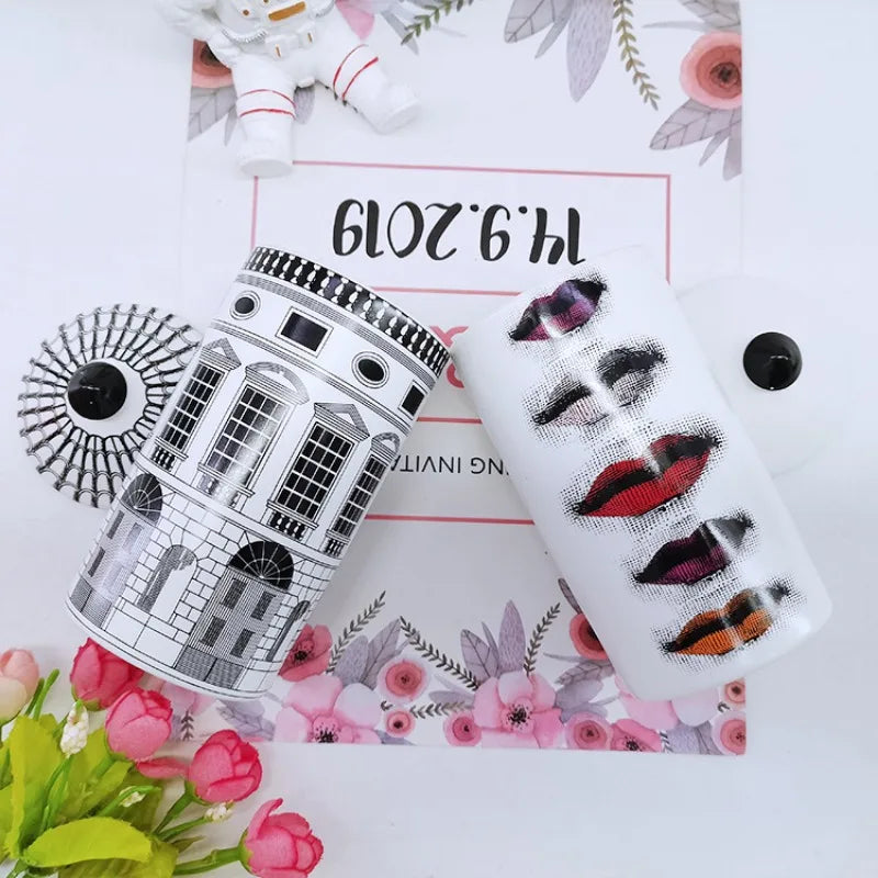 Modern Ceramic Jewelry Cosmetic Cotton Swab Storage Box Candle Holder Tabletop Building Craft Decoration Scented Candle Jar New